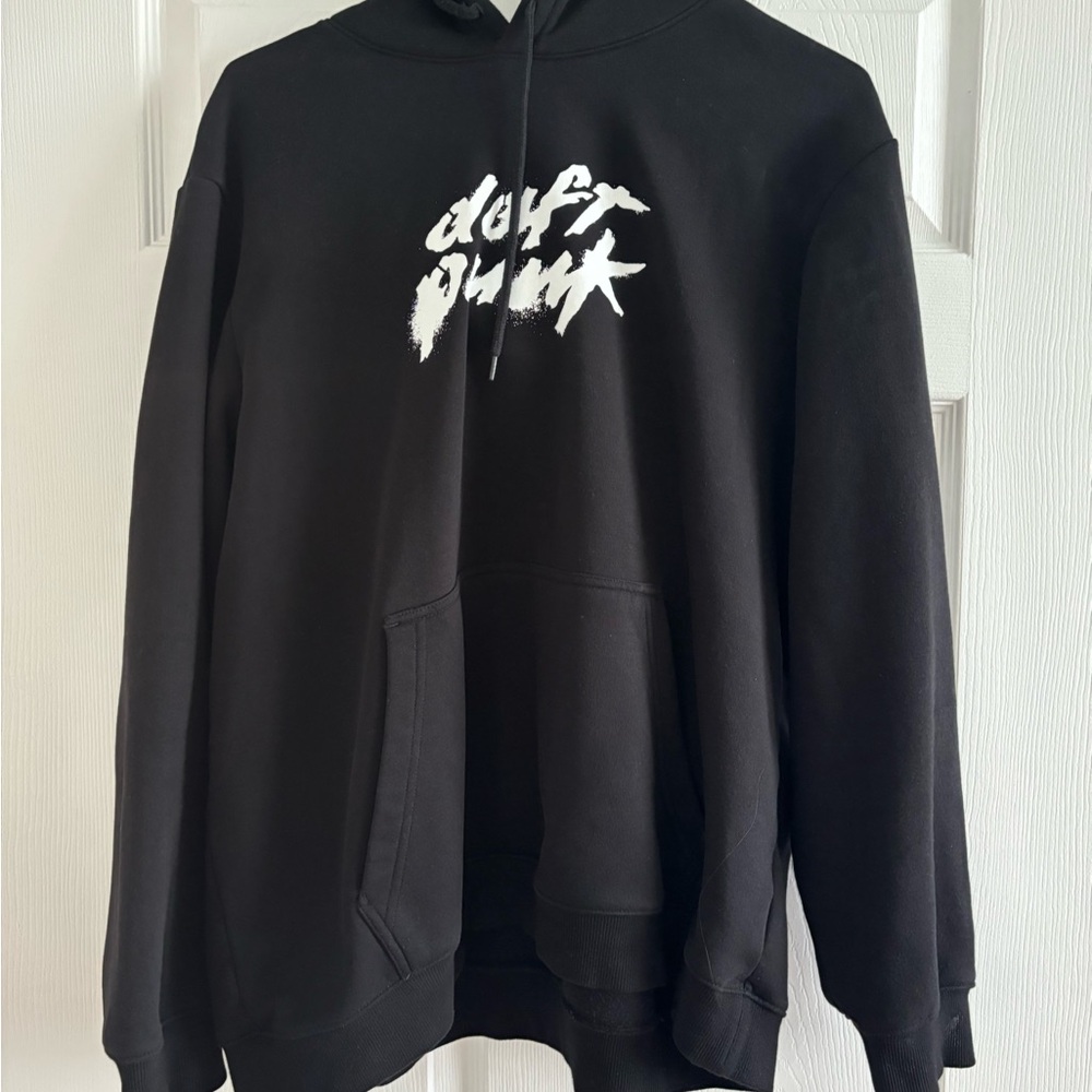 Black Hoodie with Daft Punk Graphic